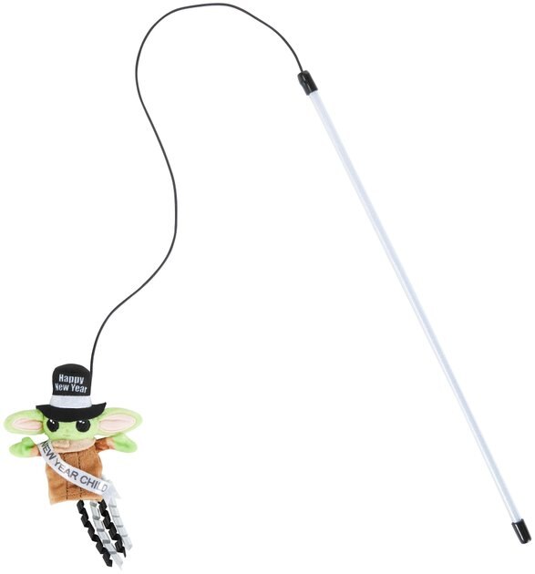 STAR WARS New Year's Eve THE MANDALORIAN GROGU Teaser Wand Cat Toy with Catnip