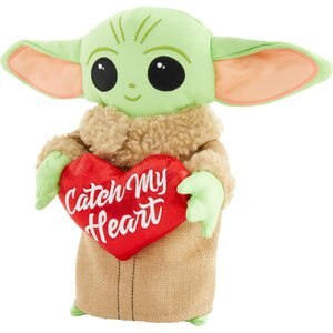 Star Wars Valentine The Mandalorian's Grogu Plush Squeaky Dog Toy
