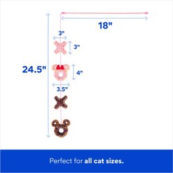 Disney Valentine Mickey & Minnie Mouse Donut Teaser Cat Toy with Catnip slide 2 of 3