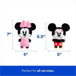Disney Valentine Mickey & Minnie Mouse Plush Cat Toy with Catnip, 2 count slide 2 of 4