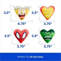 Marvel 's Valentine Candy Heart Heroes Plush Cat Toy with Catnip, 4 count slide 2 of 4
