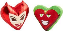 Marvel 's Valentine Scarlet Witch & Vision Hearts Plush Cat Toy with Catnip, 2 count