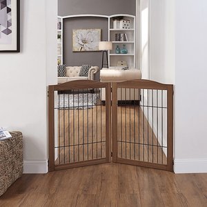 Unipaws 2-Panel Dog Gate Extension, Walnut