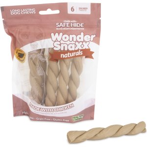 Petmate Wonder SnaXX Naturals Twists Chicken Grain-Free Dog Treats, Small/Medium, 6 count