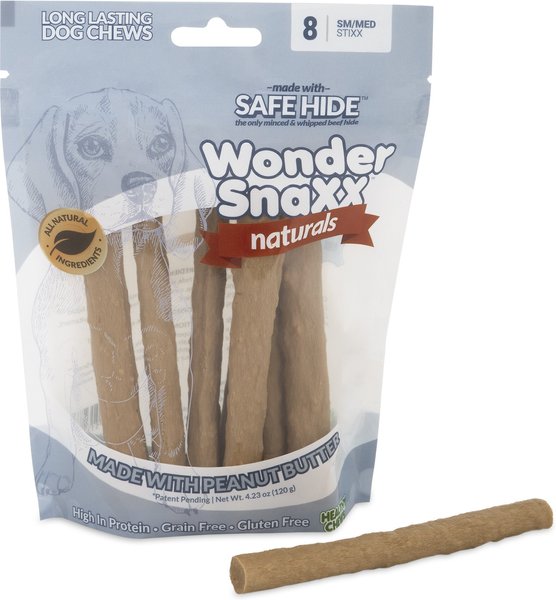 Petmate Wonder SnaXX Stix Peanut Butter Grain-Free Dog Treats, Small/Medium, 8 count slide 1 of 3