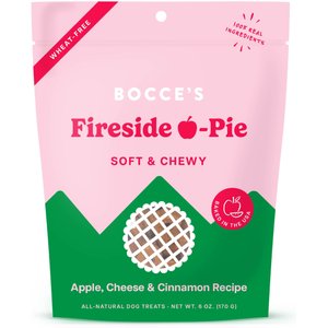 Bocce's Bakery Fireside Apple Pie Apples, Cheese & Cinnamon Recipe Dog Treats, 6-oz bag