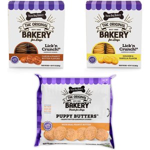 Three Dog Bakery Sandwich Cookie Variety Pack Dog Treats, 37.8-oz pack