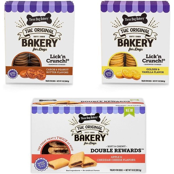 Out of Stock THREE DOG BAKERY Classic Cookies Variety Pack Dog Treats, 36oz pack