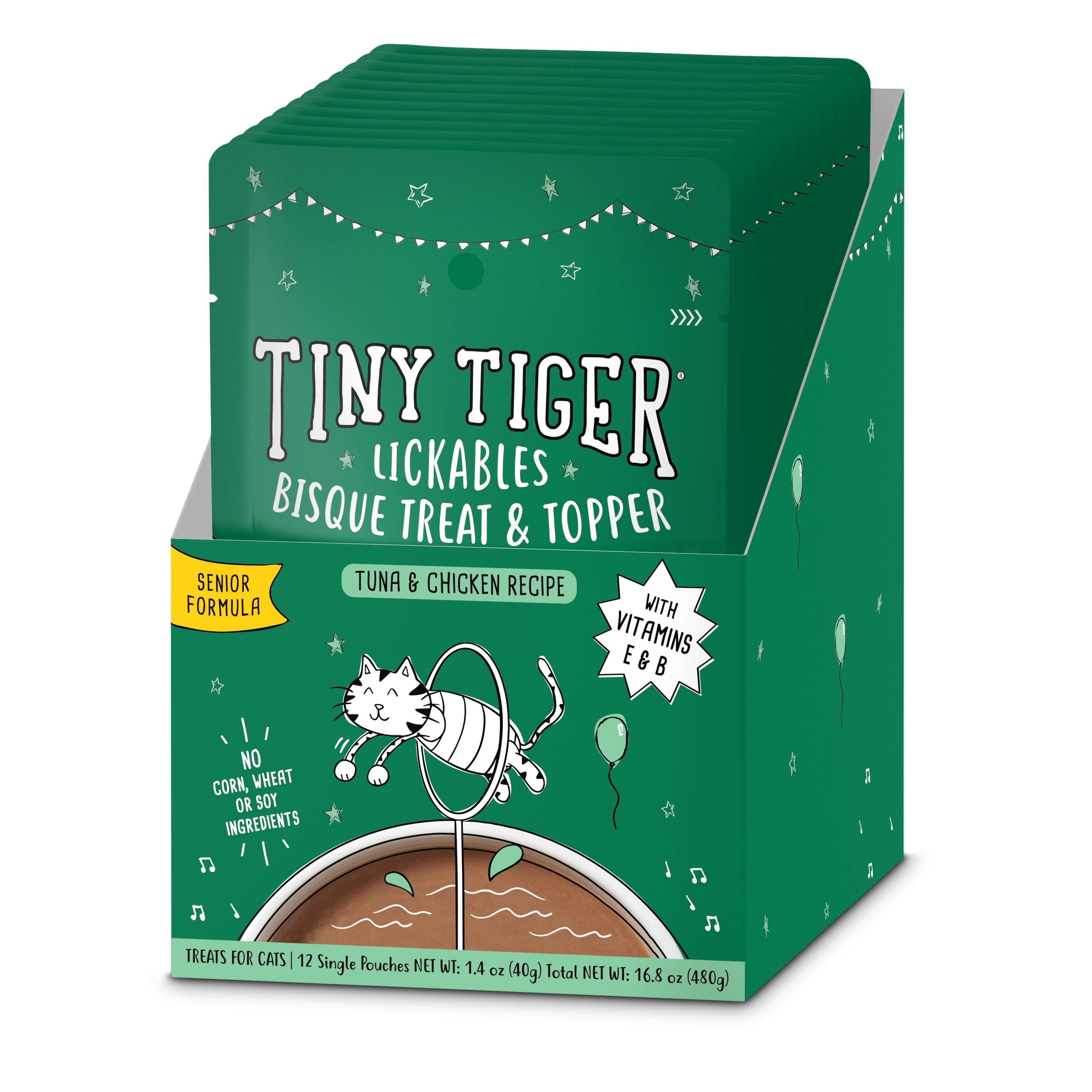 TINY TIGER Lickables Bisque Senior Formula, Tuna & Chicken Recipe Cat