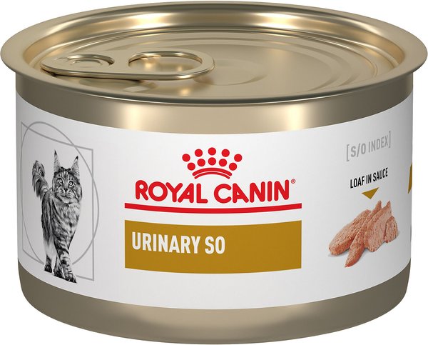 Royal Canin Veterinary Diet Adult Urinary SO Loaf in Sauce Canned Cat Food, 5.1-oz, case of 24 slide 1 of 8