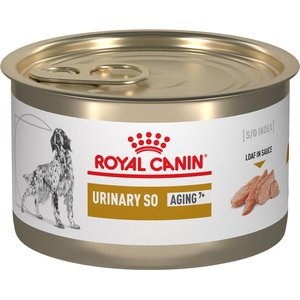 Royal Canin Veterinary Diet Adult Urinary SO Aging 7+ Loaf in Sauce Canned Dog Food, 5.2-oz, case of 24