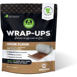Stashios Wrap-Ups Bacon Flavor Grain-Free Dog & Cat Treats, 2.1-oz bag