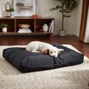 Frisco Durable Faux Gusset Dog & Cat Bed, Black, X-Large