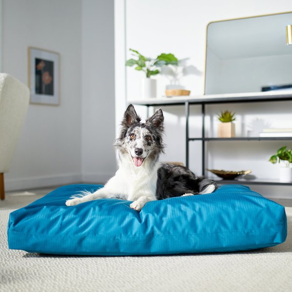 Frisco Durable Faux Gusset Dog & Cat Bed, Teal, X-Large slide 1 of 5
