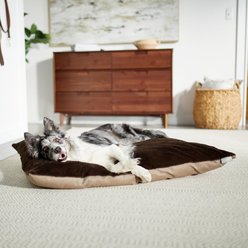 Frisco Herringbone Pillow Dog & Cat Bed, Brown, X-Large