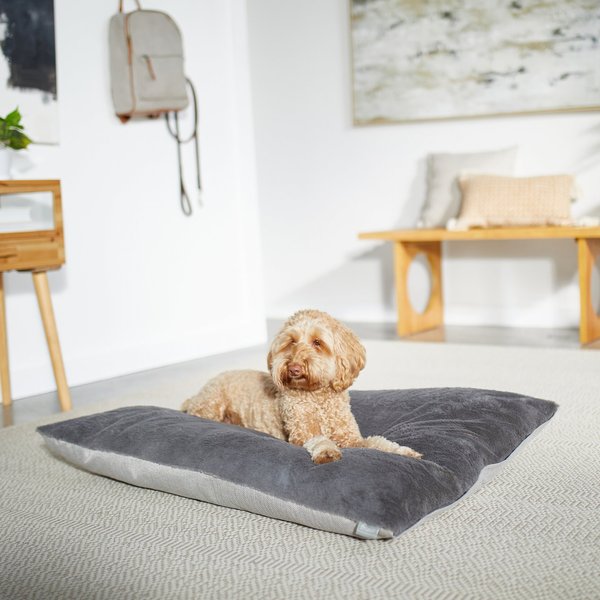 FRISCO Herringbone Pillow Dog & Cat Bed, Grey, XLarge