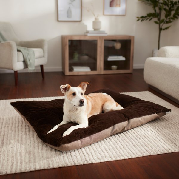 Frisco Herringbone Pillow Dog & Cat Bed, Brown, XX-Large   slide 1 of 5