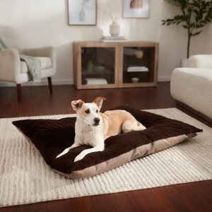 Frisco Herringbone Pillow Dog & Cat Bed, Brown, XX-Large
