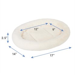 Frisco Self Warming Bolster Round Kitten Bed, Cream slide 2 of 4