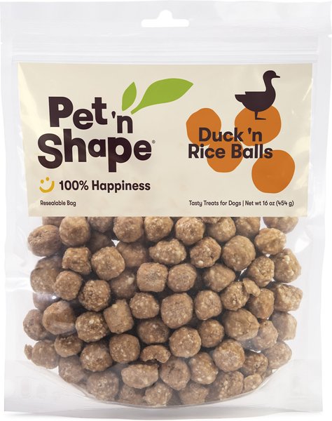 Pet 'n Shape Grain-Free Duck 'n Rice Balls Dog Treats, 16-oz bag slide 1 of 4
