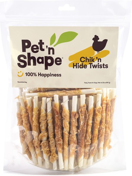 Pet 'n Shape All-Natural Chicken Hide Twists Dog Treats, 32-oz bag slide 1 of 5
