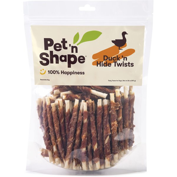 Pet 'n Shape All-Natural Duck Hide Twists Dog Treats