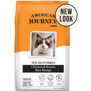 American Journey Indoor Cat Total Health Formula Chicken & Brown Rice Recipe Dry Cat Food, 15lb bag