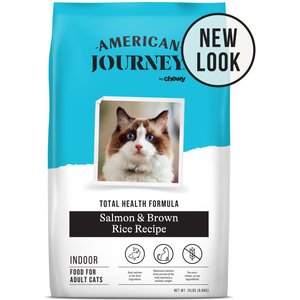 American Journey Indoor Cat Total Health Formula Salmon & Brown Rice Recipe Dry Cat Food, 15lb bag