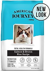 American Journey Sensitive Stomach Total Health Formula Salmon & Brown Rice Recipe Dry Cat Food, 15lb bag