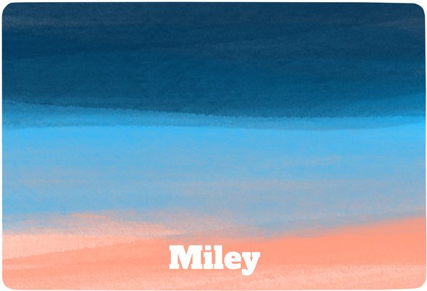 Frisco Water Color Personalized Dog & Cat Placemat