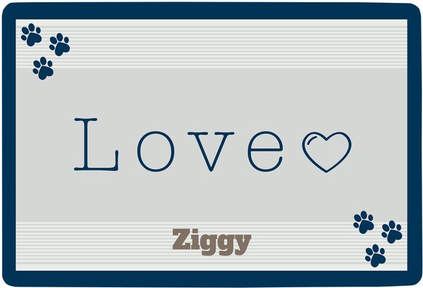 Frisco Love Cutout Personalized Dog & Cat Placemat slide 1 of 4