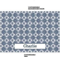 Frisco Boho Damask Personalized Dog & Cat Placemat slide 2 of 5