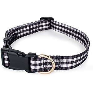 Boulevard Gingham Collar, Black, Medium