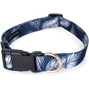 Boulevard Palm Dog Collar, Navy, Medium