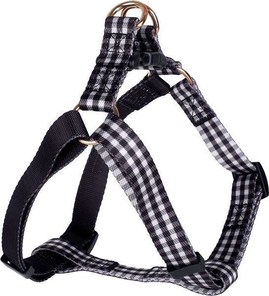 Boulevard Gingham Dog Harness, Black, Small slide 1 of 3