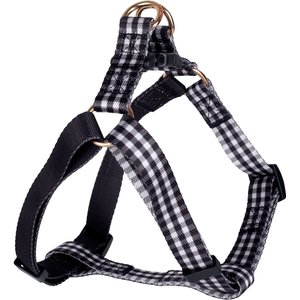 Boulevard Gingham Dog Harness, Black, Medium