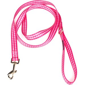 Boulevard Gingham Dog Leash, Pink, Small/Medium
