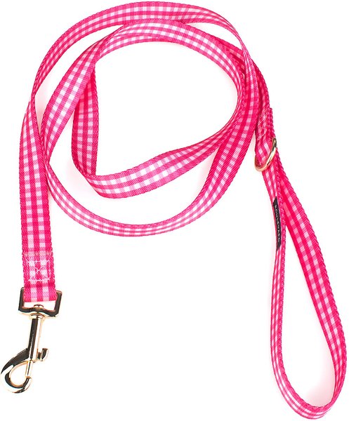 Boulevard Gingham Dog Leash, Pink, Large slide 1 of 2