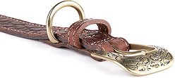 myfamily El Paso Genuine Embossed Italian Leather Dog Collar, Brown, 12-in slide 2 of 4