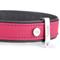 Show in main carousel: myfamily Firenze Genuine Italian Leather Dog Collar, Fuchsia & Grey, 14-in slide 3 of 7