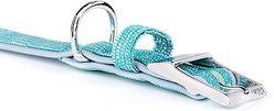 myfamily Saint Tropez Premium Italian Leatherette Glitter Dog Collar, Turquoise, 12-in slide 2 of 5