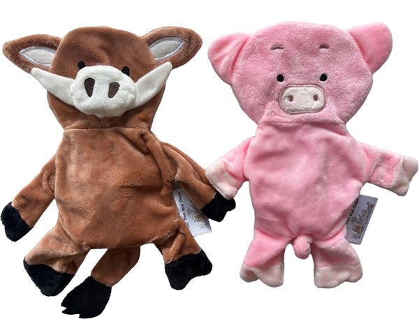 Piggy Poo and Crew Pig & Boar Paper Crinkle Squeaker Toy, 2 count slide 1 of 5