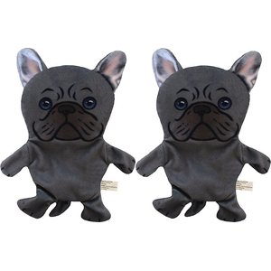 Piggy Poo and Crew French Bulldog Paper Crinkle Squeaker Toy, 2 count