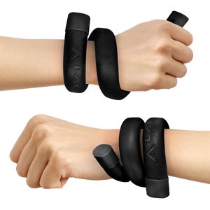 LaceUp Wearable Fitness Wrist Weight, 2 count, Black, 16-oz