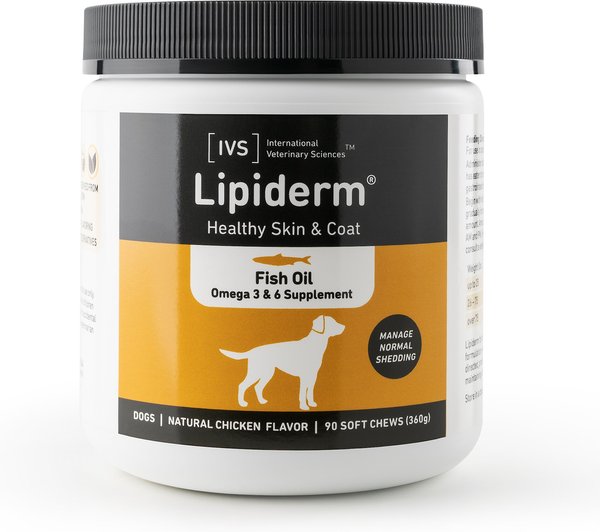 International Veterinary Sciences Lipiderm Chicken Flavor Skin & Coat Health Chew Dog Supplement, 90 count slide 1 of 4