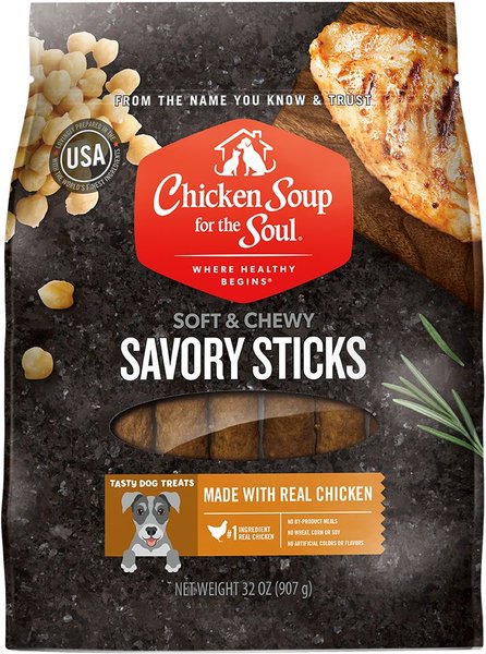 Chicken Soup for the Soul Savory Sticks Real Chicken Soft & Chewy Dog Treats, 32-oz bag slide 1 of 5