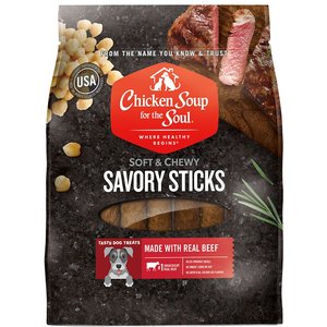 Chicken Soup for the Soul Savory Sticks Real Beef Soft & Chewy Dog Treats, 32-oz bag