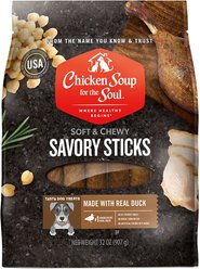 Chicken Soup for the Soul Savory Sticks Real Duck Soft & Chewy Dog Treats, 32-oz bag