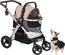 HPZ Pet Rover Luxury Carrier, Car Seat & Pet Stroller, Taupe
