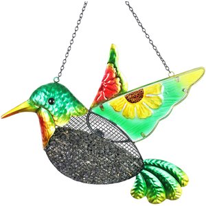 Exhart Metal Mesh Basket Hummingbird Bird Feeder